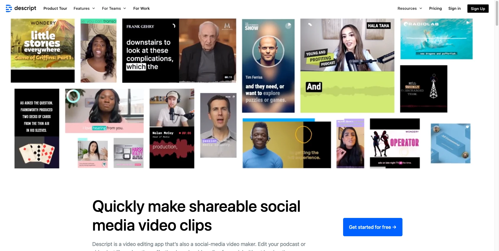 mit descript social video clips erstellen