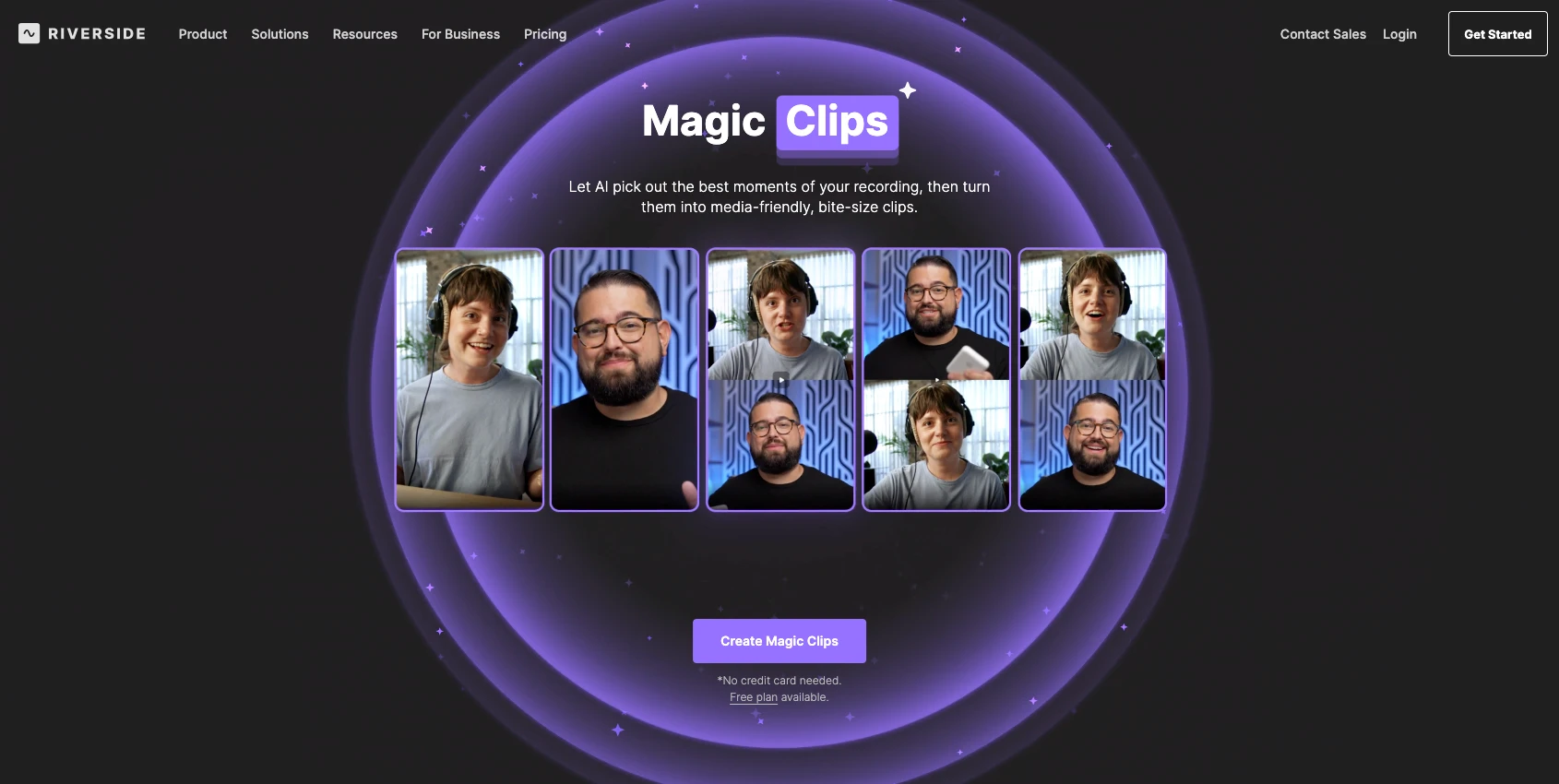 magic clips von riverside.fm als Alternative zu audiogramme