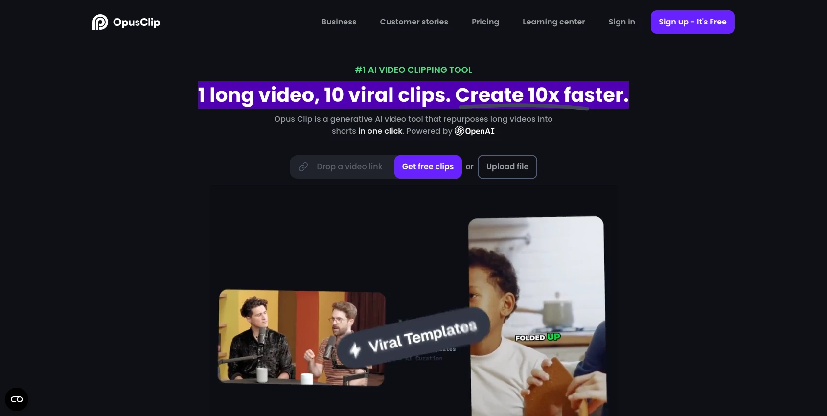 mit OpusClip virale clips erstellen