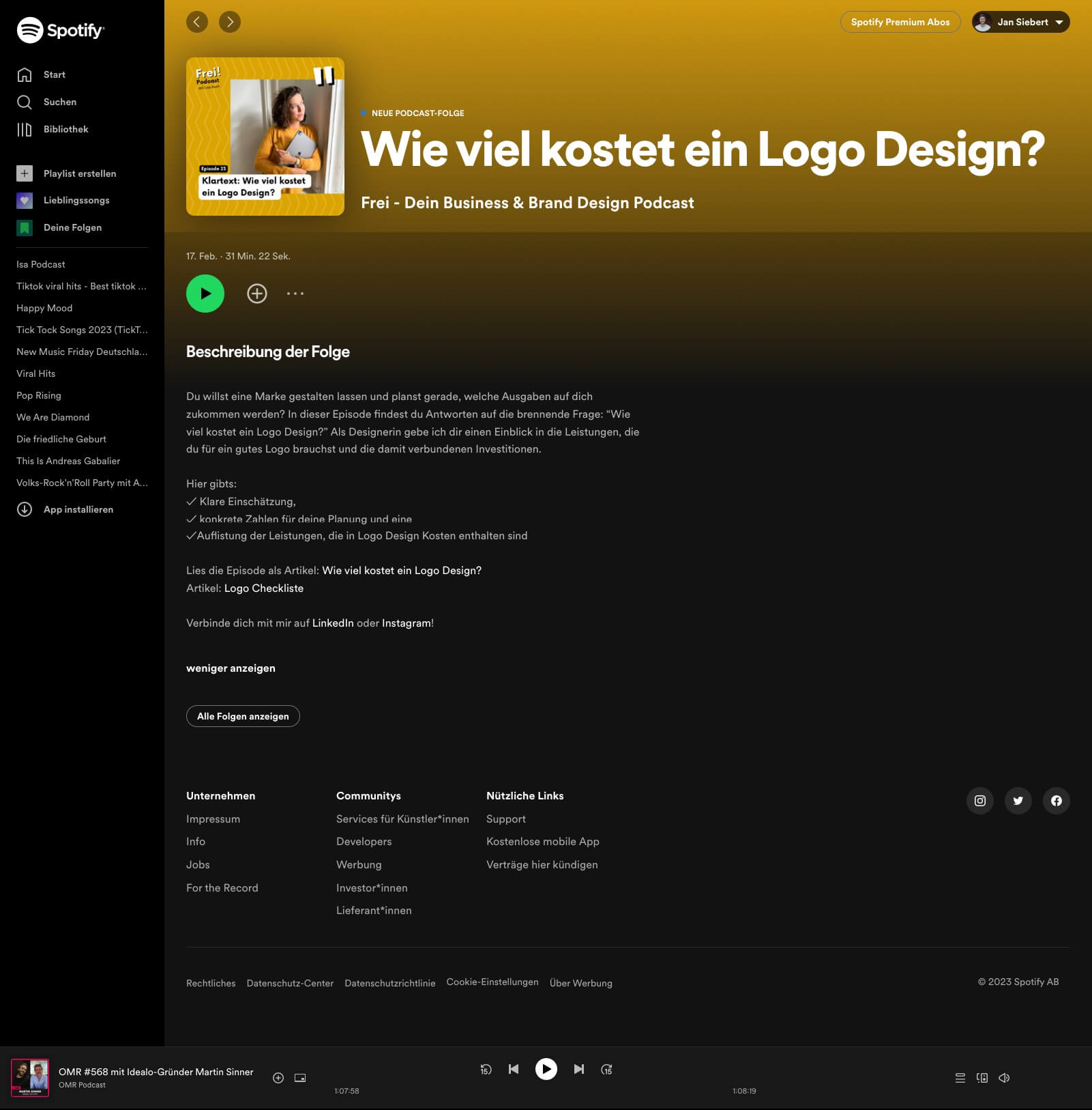 Wie viel kostet ein Logo Design Frei Dein Business Brand Design Podcast Podcast auf Spotify